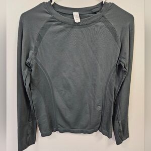 Womens Long Sleeve Athletic Shirt Large Green